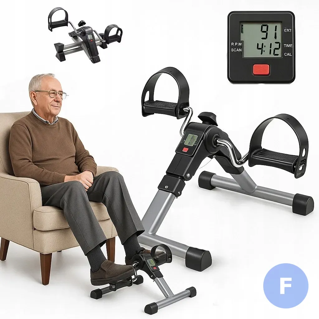 Rower rehabilitacyjny 2w1 do ćwiczeń nóg i rąk z wyświetlaczem LCD — zdjęcie 1